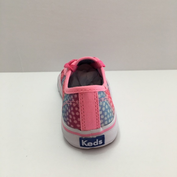 Keds Girls Double Up Pink Multi Dot Sneaker - Picture 4 of 6